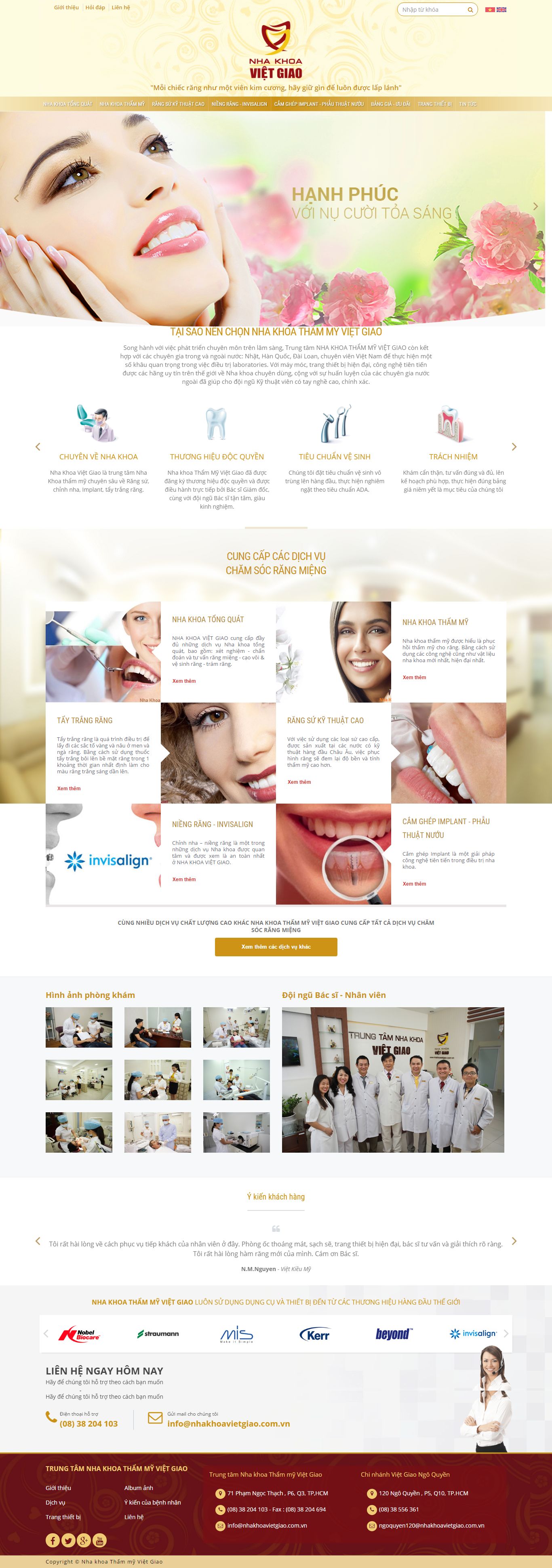 Thiết kế website nha khoa việt giao đẹp, chuyên nghiệp chuẩn SEO